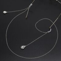 Metal non-slip chain, with water drop pendant, for glasses and masks GA026