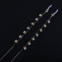 Gold-colored metal non-slip chain, with gold shell, for glasses and masks GL741