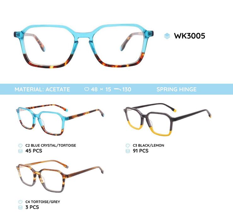 Acetate plastic frames for kids WK3005