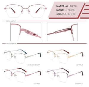 Оправа металлическая полуободковая с флексом LE8806-DA