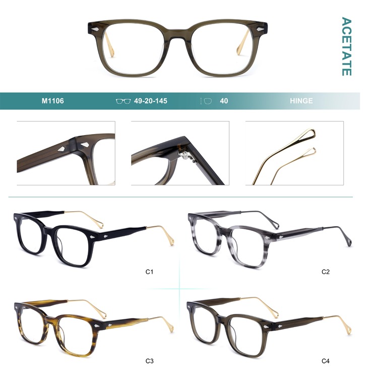 Acetate plastic frames for glasses Big City M1106