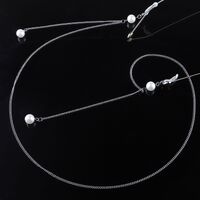 Metal non-slip chain, with pearl, for glasses and masks GL169