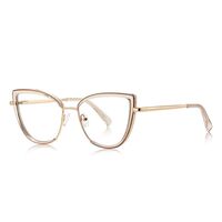 Оправа женская металлическая + пластик TR90, линзы-блюблокеры с защитой от ультрафиолета и синего света More FCS3153