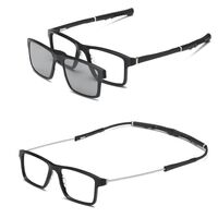 Sport TR90 plastic frame + 2 polarized sun protection magnet clip-ons + case El Dorado EL2259