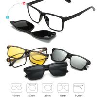 TR90 plastic frame + polarized sun protection magnet clip-on El Dorado EL2202