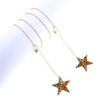 Gold-colored metal non-slip chain, with pendant star, for glasses and masks GL824
