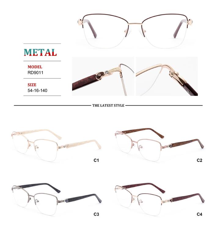 Nylor metal frames for glasses with spring hinges Big City RD9011
