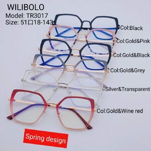 Оправа металл + TR90 ультратонкая женская с флексом Wilibolo TR3017