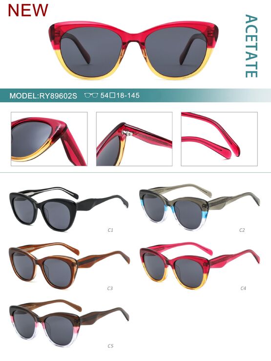 Polarized acetate plastic sunglasses RY89602S