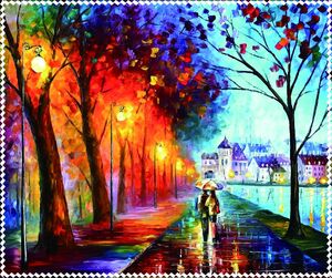 Салфетка для ухода за очками с принтом, материал микрофибра, в индивидуальной упаковке ОСЕННИЙ ВЕЧЕР, 17,5 *14,5 см