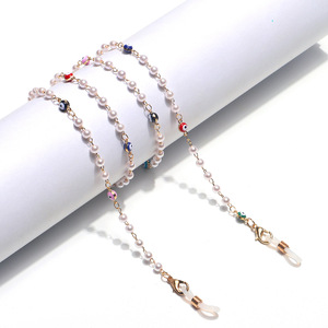 Цепочка для очков с глазами и жемчугом GL1367