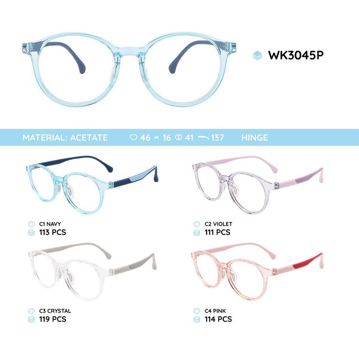 Acetate plastic frame for kids WK3045P