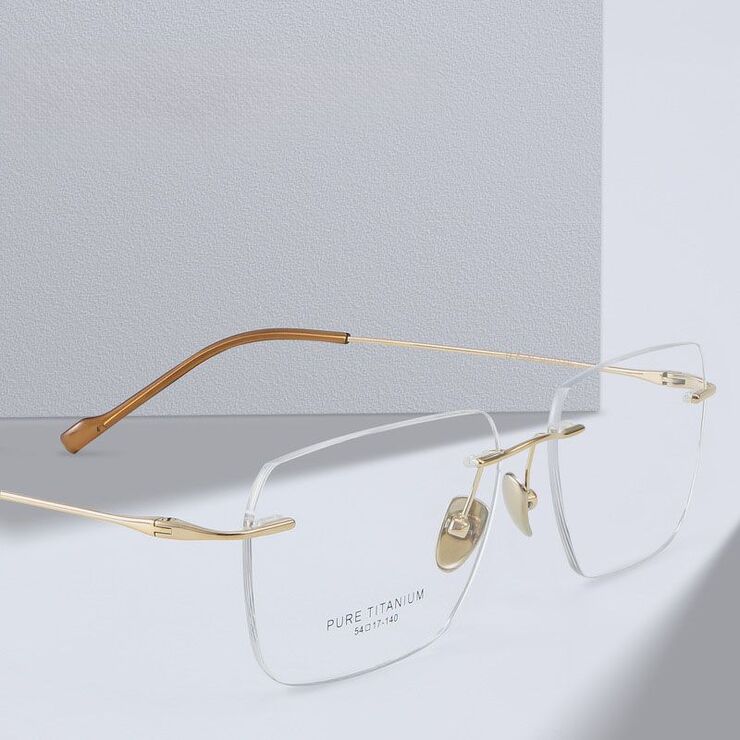 Titanium extralight rimless frames MAMO PT08207
