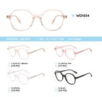 Plastic acetate eyeglasses frame with spring hinges WD1654