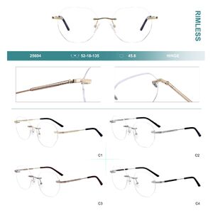 Rimless metal frames for glasses Big City 25604