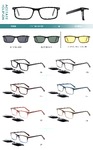 Plastic acetate frame with spring hinges + polarized clip-on Big City F3040S