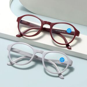Plastic eyeglasses for reading, with case, Blue ray cut, diopters from 0.00 to +4.00, PD62-64 KY666折叠老花镜
