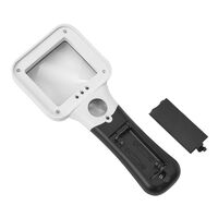 Magnifier with universal backlight, magnifying glass with handle 6018-XX, size: 50x50 mm, magnification: 5X, 45X