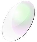 Тонкие линзы 1.61 Blue Cut из материала MR-8 (Корея), Ø65/70/75 мм, защита от синего света, с зелёным бликом (цена за пару!)