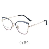 Combined frame (metal + TR90) or glasses with blue light protection, with spring hinges FA87105