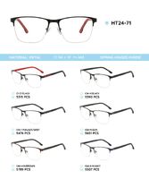 Metal frame with temples made of TR-90 material HT24-71