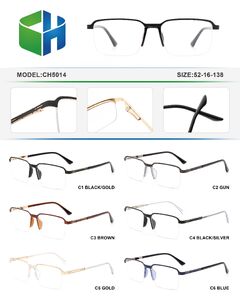 Metal nylor frame with soft nose pad and spring hinges CH5014-DA