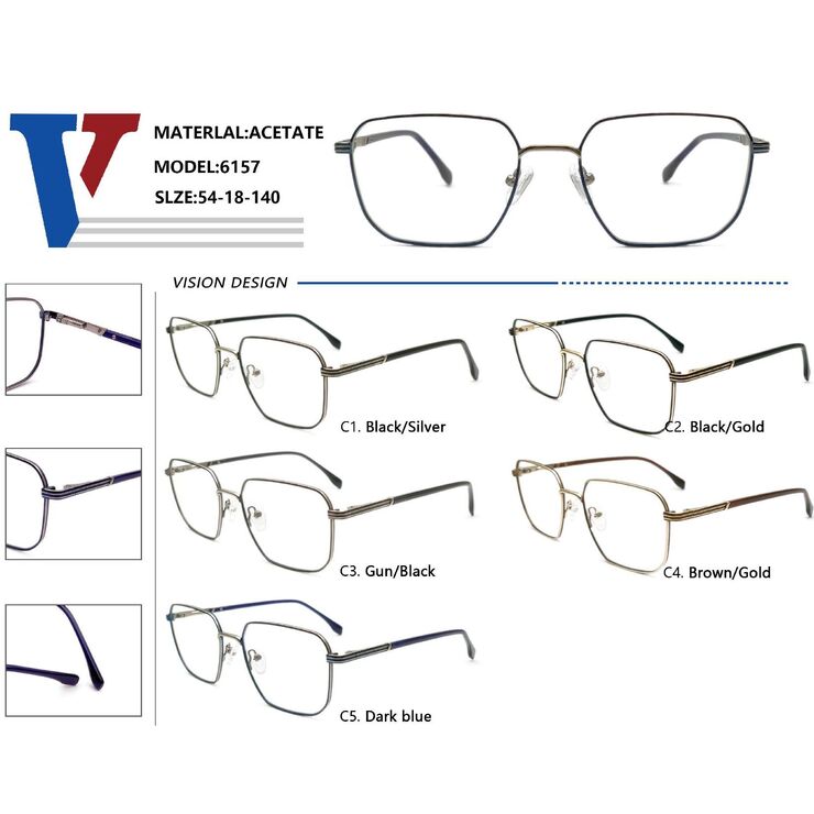 Оправа металлическая с флексом CH6157-DA