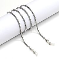 Silver-colored stainless steel non-slip chain, for glasses and masks GS043