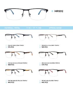 Металлическая оправа с дужками из материала TR-90 со встроенным флексом MR1012