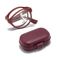 Очки пластиковые для чтения, складные, мультифокусные с футляром, защитой Blue ray cut, диоптрии от +1.00 до +4.00, KY666多焦点