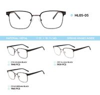 Металлическая оправа с дужками из материала TR-90 со встроенным флексом HL05-05