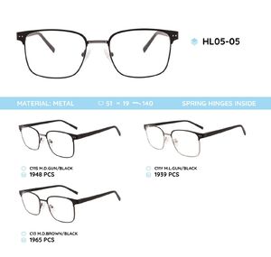 Металлическая оправа с дужками из материала TR-90 со встроенным флексом HL05-05