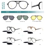 Plastic acetate frame + polarized clip-on Big City M1103S