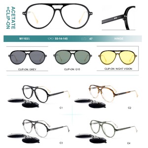 Оправа пластиковая из материала ацетат + насадка поляризационная солнцезащитная (клипон) Big City M1103S