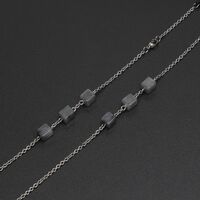 Metal non-slip gold chain with natural stone for glasses and masks GL619