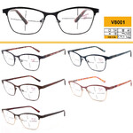 Ready-made metal frame glasses Vizzini V8001, diopters +0.75 to +4.00 (step 0.25); from -1.00 to -4.00 (step 0.25)