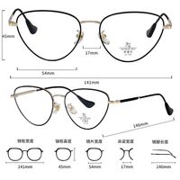 Metal frame with Blue Ray Cut protection lenses MAMO F93005