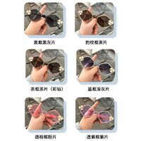 Plastic PC polygonal sunglasses with rhinestones 