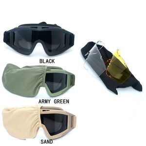 Safety shockproof tactical goggles +3 caps 蝗虫001