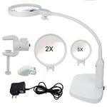 Tabletop magnifying glass with backlight 7763-XX, magnification: 2X, 5X