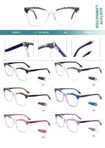 Plastic frames for glasses, acetate lamination with spring hinges Big City CL9013