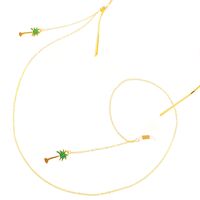 Металлическая нескользящая цепочка золотого цвета, с кокосовой пальмой, для очков и масок GL315