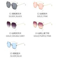 Солнцезащитные металлические безрамочные очки с защитой UV400 2939-GT