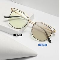 Очки металлические фотохромные с защитой от синего света 9704-GT