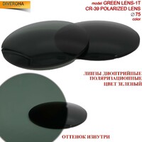 Polarized plastic lenses Ø75 mm POLARIZED GREEN LENS-1T (price is for 1 pair)