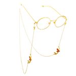 Gold-colored metal non-slip chain, with mermaid, for glasses and masks GL567