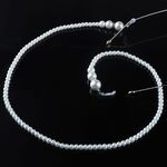 Metal non-slip chain, with round pearl beads, for glasses and masks GL175