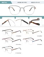 Оправа металлическая полуободковая женская с флексом YM11004-DA