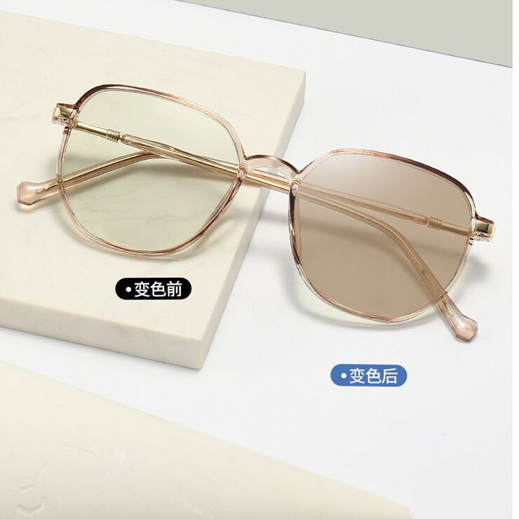 Очки пластиковые TR90 фотохромные с защитой от синего света 9730-GT