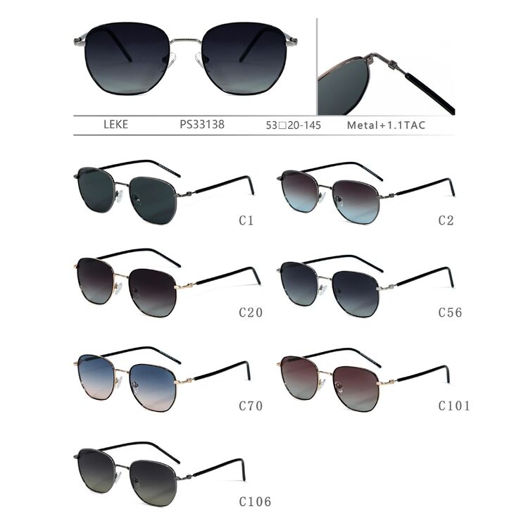 Polarized metal sunglasses Leke PS33138